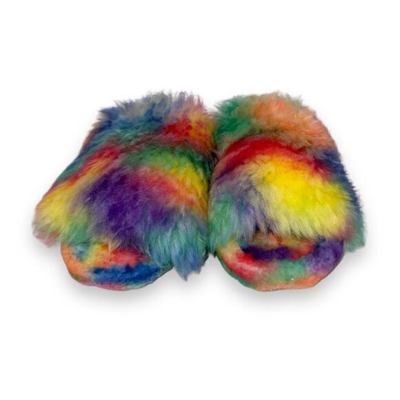 UGG Fluff Yeah "Pride" Slip-on Sandals Multicolor 1131770 Women's 6 - Picture 3 of 10